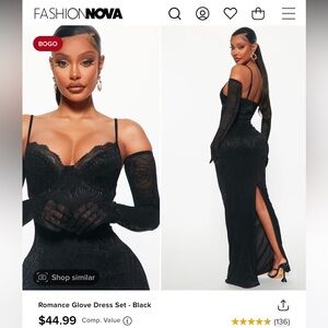 Black Special Occassion Fashion Nova Dress Size Small